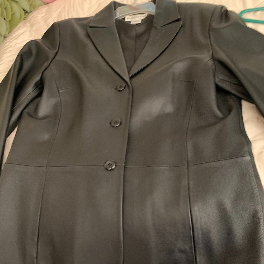 Leather blazer